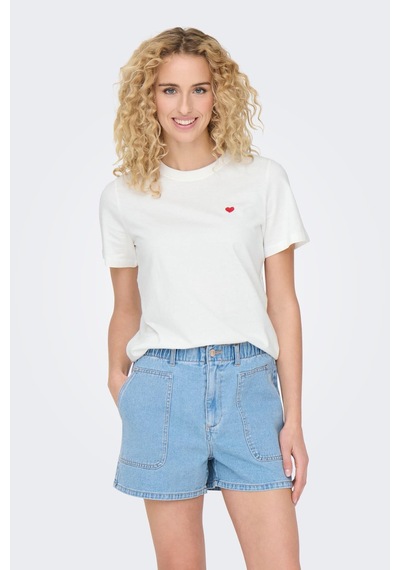 Only Jdypısa S/s Prınt Top Jrs Noos Beyaz