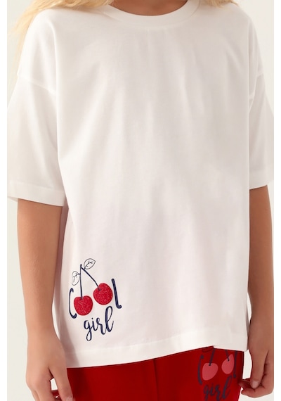 Rolypoly Cool Girl Krem Kız Çocuk Pijama Takımı 5274-42945 Krem