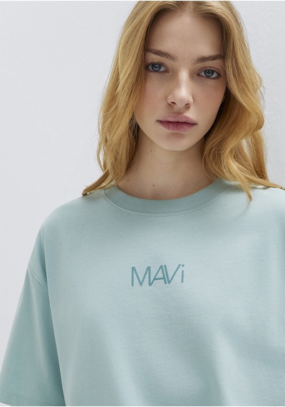 Mavi - Mavi Logo Baskılı Yeşil Tişört 1613884-71456