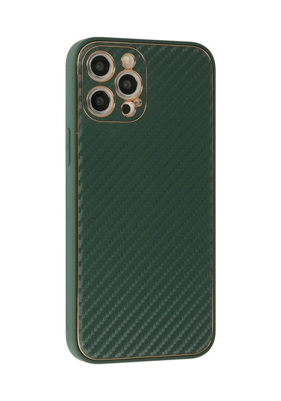 Apple İphone 12 Pro Kılıf Coco Karbon Silikon - Yeşil
