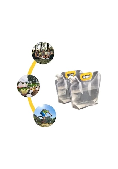 Dayanıklı Plastik İçecek Çantası 1 Litre Acı Kahverengi