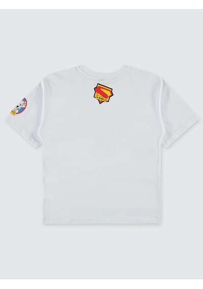 Superman Erkek Çocuk Tişört 10-13 Yaş Beyaz