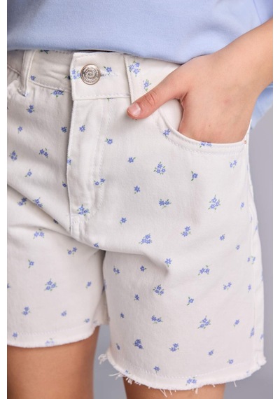 Defacto Gabardin Şort Kız Çocuk H7933a826hser233 Ekru-er233