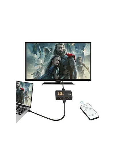 3 Port Hdmi Switch - 4K - Kumandalı ULTRA HD 2022 Versiyon HDMI