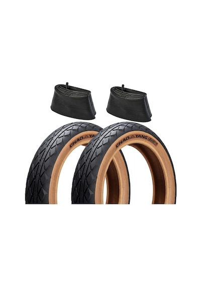 Chaoyang 20x4.00 3mm Zırhlı Amber Fat Bike Bisiklet Lastik Seti