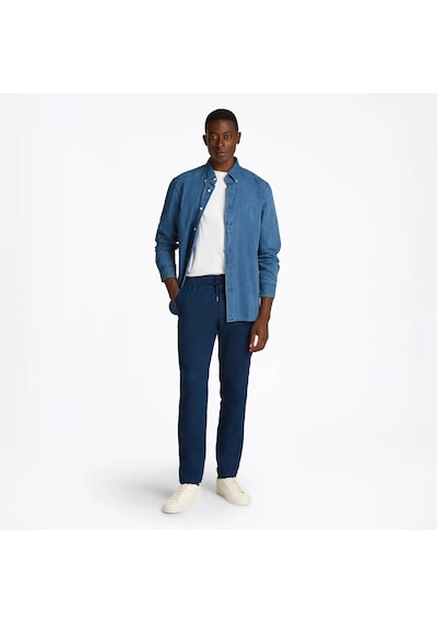 Tommy Hilfiger Chambray Rf Shırt Erkek Mavi Gömlek - Mw0mw38134 Mavi