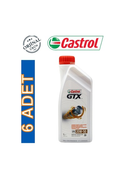 Castrol GTX LPG 20W-50 Motor Yağı 6 x 1 L
