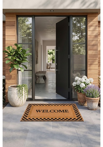 Villadia Home Textile Kapı Önü Paspası Kaymaz Taban Dekoratif Paspas Ev Giriş Antre İç Ve Dış Mekan Paspası 45x70 Cm 20ypycoco