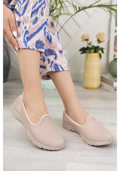 Nesil Shoes Dvm 901 Bej Bej Anatomik Esnek Kadın Yürüyüş Ayakkabısı-bej Bej