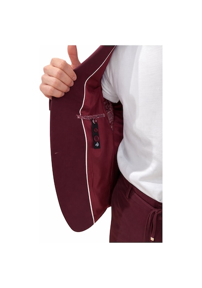 Pike Kumaş Jogger Pantolonlu Erkek Takım Elbise Torba Cepli Tek Düğme Slim Fit Kombin Bordo Pike Kumaş Jogger Pantolonlu Erkek Takım Elbise Torba Cepli Tek Düğme Slim Fit Kombin Bordo