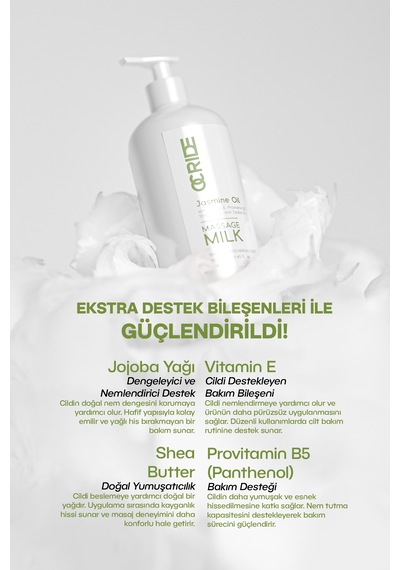 Doğal Yasemin Yağı Masaj Sütü 250 Ml Canlandırıcı Ve Nemlendirici Bakım, Masaj Yağı Kremi