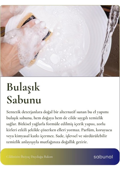 Bulaşık Sabunu 2 Adet - Doğal Katkısız, Doğa Ve Cilt Dostu El Yapımı Sabun