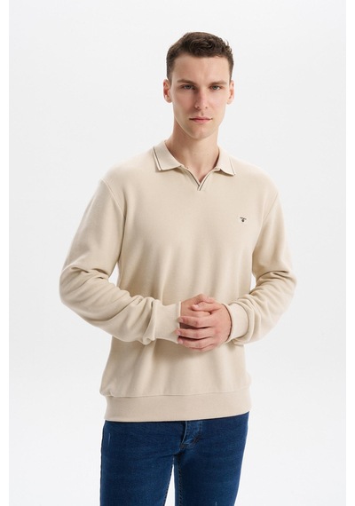 AR-MA Arma Erkek Regular Fit Polo Yaka Kazak Karbon Fırçalı Selanik, %65 Pamuk %35 Polyester, Düğmesiz Basic K30554698602 Bej AR-MA Arma Erkek Regular Fit Polo Yaka Kazak Karbon Fırçalı Selanik, %65 Pamuk %35 Polyester, Düğmesiz Basic K30554698602 Bej