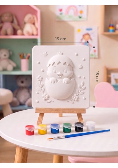 15x15 Sevimli Civciv Taş Boyama Seti Çocuk Ve Yetişkin Hobi Kiti