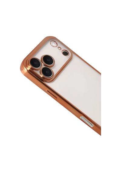Newface Apple İphone 17 Pro Max Razer Lensli Silikon - Turuncu