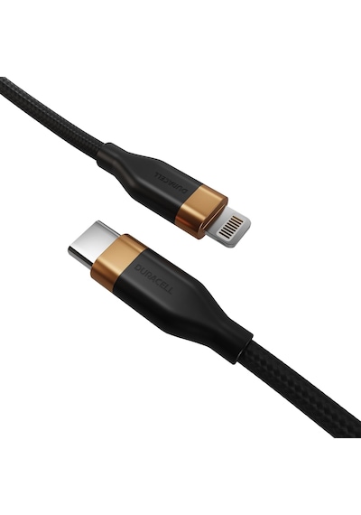Duracell 1m Usb-c To Lightning 30w Örgülü Data Kablosu - Siyah