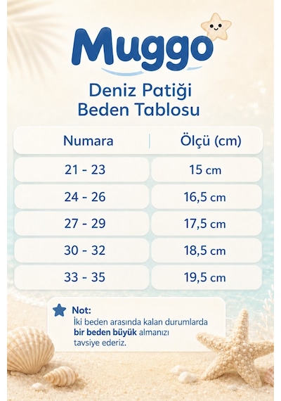 Muggo Baby Kaymaz Tabanlı Unisex Bebek Çocuk Deniz Ayakkabısı Ve Havuz Patiği Mavi