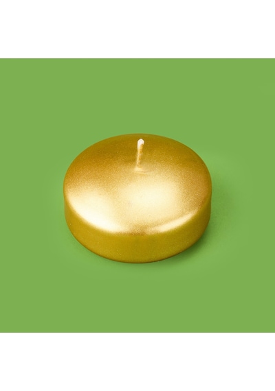 4'lü Yüzen Mum - Gold - 5 Cm Çok Renkli
