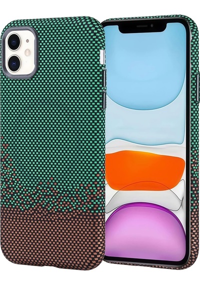 Apple Uyumlu iPhone 11 Kılıf M-safe Şarj Özellikli Karbon Fiber Görünümlü Zore Nekst Kapak Çok Renkli