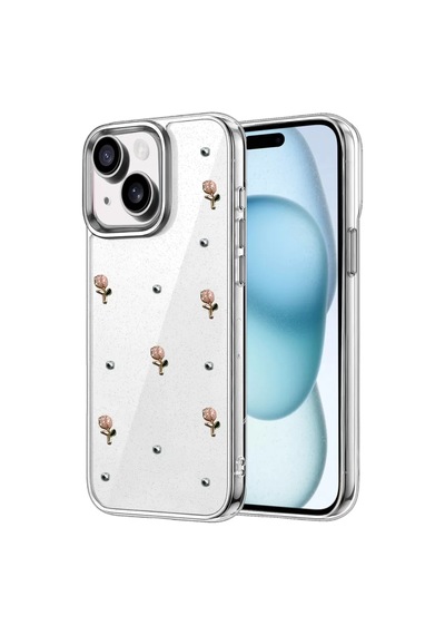 Newface Apple İphone 15 Fiyonk Desenli Kapak - Desen 6 Şeffaf