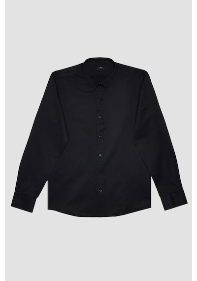 Tudors Erkek Modern Fit Dar Kesim Pamuklu Kolay Ütü Armürlü Siyah Gömlek-32093-siyah Siyah Tudors Erkek Modern Fit Dar Kesim Pamuklu Kolay Ütü Armürlü Siyah Gömlek-32093-siyah Siyah