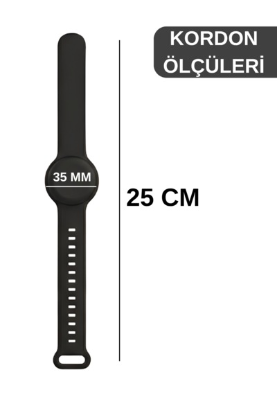 Beylini Airtag Yuvalı Bileklik Çocuk Yaşlı Alzahimer Demans  Bilekliği Boş Airtag Yuvalı Renkli Siyah