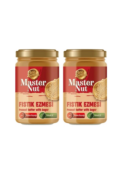 Master Nut Fıstık Ezmesi, Şekerli Yer Fıstığı Ezmesi, 300 Gr, 2'li Paket