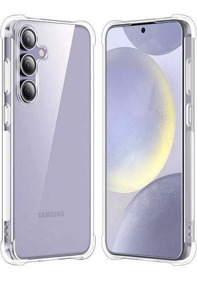 Samsung Galaxy Uyumlu S24 Fe Kılıf Anti Şok Köşe Korumalı Şeffaf Silikon