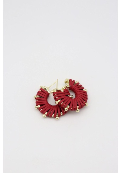 Çelik Küpe 14 K-17204 30mm Çok Renkli