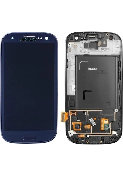 Samsung Galaxy Uyumlu S3 Neo Gt-ı9301 Lcd Ekran Dokunmatik Çıtalı Mavi