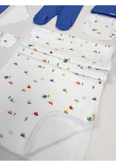 Sezgibaby Tömük 10 Parça Erkek Yenidoğan Hastane Çıkışı Hediye Seti Beyaz