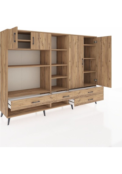 Hyperion Dolap 12 Raflı 4 Çekmeceli 4 Kapaklı 220x44x163 Çam-çam Atlas Çam - Atlas Çam Hyperion Dolap 12 Raflı 4 Çekmeceli 4 Kapaklı 220x44x163 Çam-çam Atlas Çam - Atlas Çam