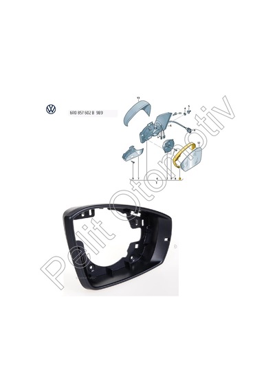 Vw Polo Ayna Çerçevesi Sağ 2010 2020 6r0857602b