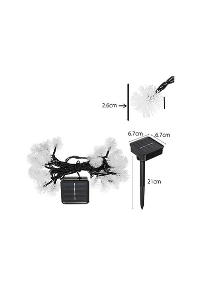 Solar Peri 30led 4mt 8 Mod Güneş Enerjili Bahçe Aydınlatma Dekorasyon Günışığı Diğer