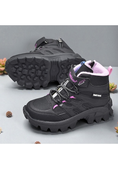 Twittoys 390u Ortopedik Taban Lastikli Cırtlı Kız Çocuk Bot Erkek Çocuk Bot Unisex Çocuk Bot Siyah-fuji