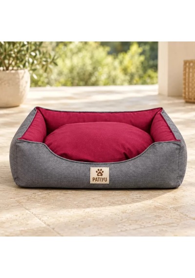 Kedi Köpek Yatağı Aura Premium Yatak - Bordo / Medium