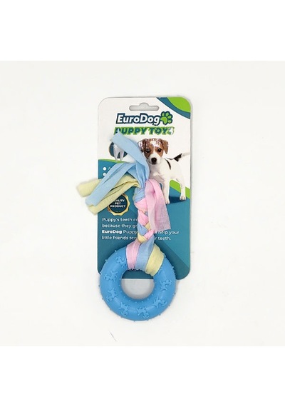 Eurodog - 538 - Puppy Toys Mavi Ufak Halka Diş - Csmo-tex - Kma Oy.