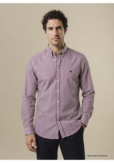 Brooks Brothers Göml, 2xl, Beyaz - Bordo