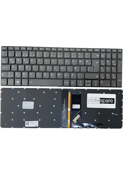 Lenovo Uyumlu V15-ada 82c7001htx Klavye Tr Işıklı Power Tuşsuz Füme