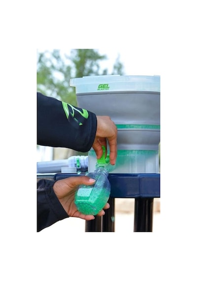 Gel Blaster Gellet Depot Katlanabilir Jel Mermi Haznesi Nerf, Oyuncak Tabanca Gri-yeşil