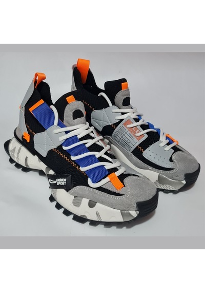 Scootland Bağlı Lastikli Triko Fashion Sport Erkek Spor Ayakkabı 19279 Siyah