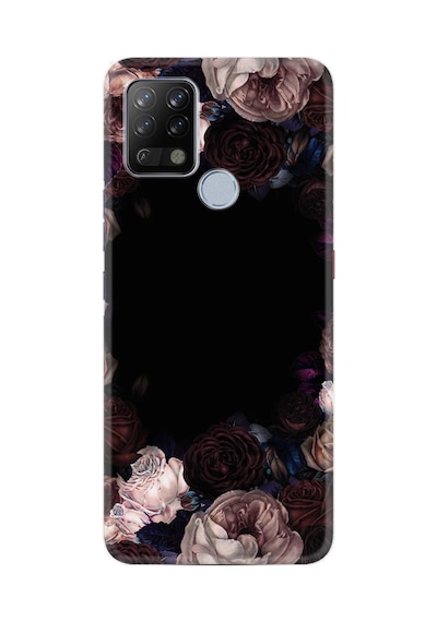 Tecno Pova Kılıf Resimli Desenli Silikon Platinium Series Dark Flowers 1906