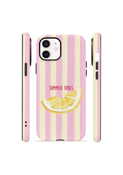 Apple iPhone Uyumlu 11 Vorian Çift Katmanlı Magsafe Kılıf Summer Vibes Lemon