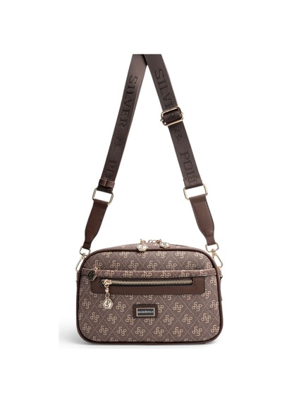 Silver & Polo Silver Polo Kahve - Kahve Monogram Kadın Çapraz Çanta Sp1297