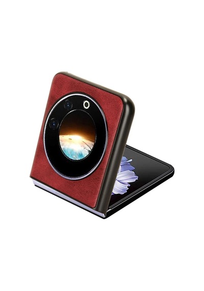 Tecno Phantom V Flip İçin Askılıklı Deri Kaplama Kılıf - Al4271