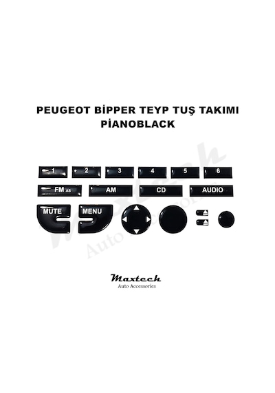 Peugeot Bipper Teyp Tuş Takımı Pianoblack