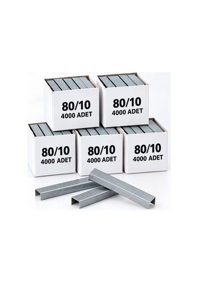 5'li Paket - Ithal 80/10 80 Serisi Havalı Zımba Teli 10 Mm 20.000 Adet