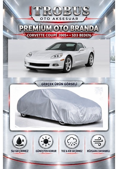 Corvette Coupé 2005 Ve Sonrası Uyumlu Premium Araba Brandası Oto Branda Sd3 Beden