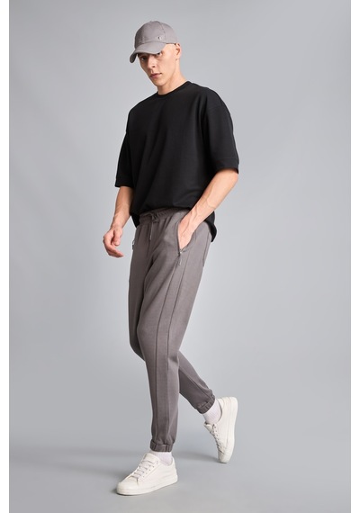 Defacto Slim Fit Bağcıklı Fermuar Cepli Pike Jogger Eşofman Altı D5258ax26augr206 Gri-gr206