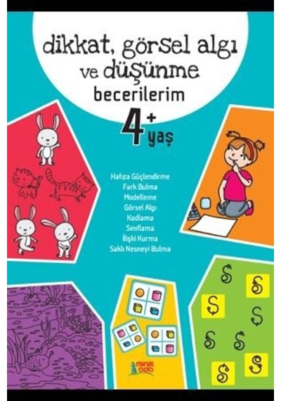 Dikkat Görsel Algı ve Düşünme Becerilerim 5 Yaş - Minik Ada Yayın